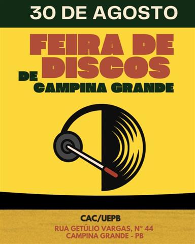 Neste sábado (30), a partir das 12h, Campina Grande recebe a 1ª Feira de Discos de Vinil no CAC da UEPB